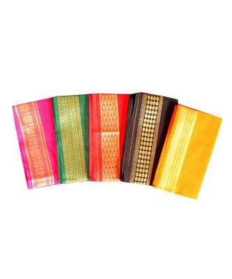 Multicolor Silk Cotton Unstitched Blouse Piece for Oti Bharan  Ugadi Special  Navratri  Durga  Festive 1