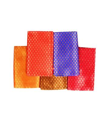 Multicolor Rapier Jacquard Fabrics Unstitched Blouse Piece (Pack of 5) 1