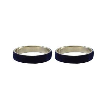 Dark Blue Plain Brass Bangle With Extra Large Size 2