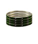 Dark Green PLAIN Brass Bangle With Extra Large Size