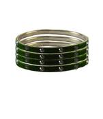 Dark Green PLAIN Brass Bangle With Extra Large Size