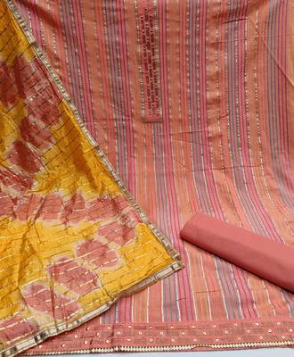 Peach hand embroidery cotton salwar 2
