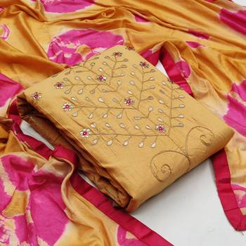 Yellow hand embroidery cotton salwar 1