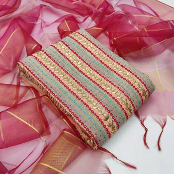 Light-peach hand embroidery cotton salwar 1