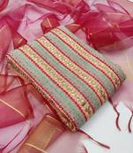 Light-peach hand embroidery cotton salwar