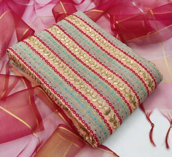 Light-peach hand embroidery cotton salwar 2