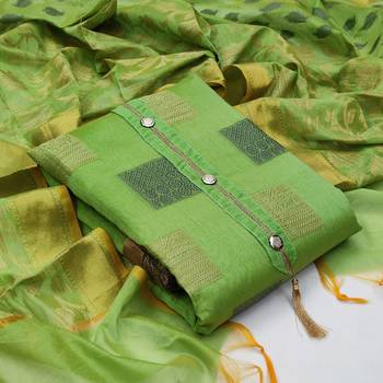 Green jacquard salwar 1