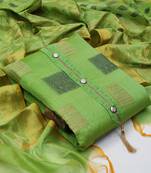 Green jacquard salwar