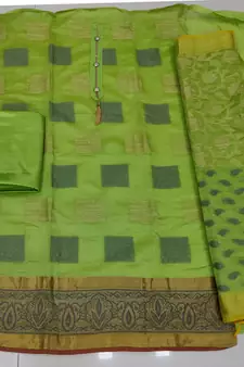 Green jacquard salwar