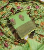 Green jacquard salwar