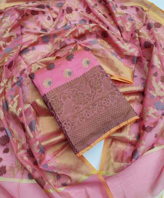 Pink jacquard salwar 1