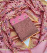 Pink jacquard salwar