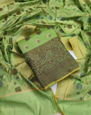 Green jacquard salwar 1