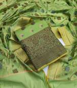Green jacquard salwar