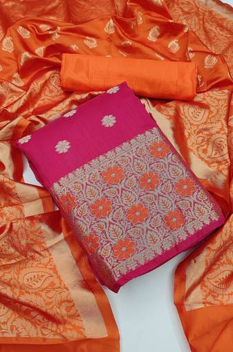 Pink jacquard  salwar