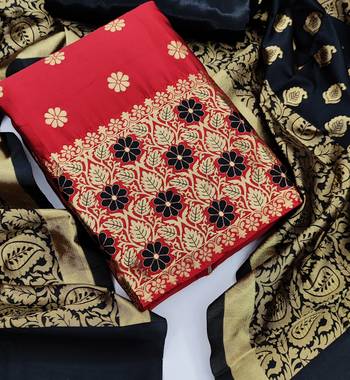 Red jacquard salwar 2