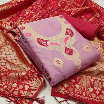 Light-pink jacquard salwar 1