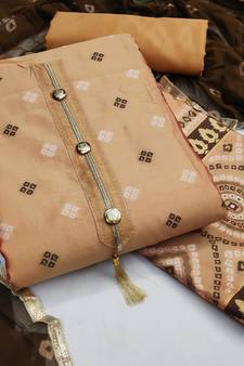 Light-peach woven  salwar