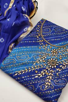 Multicolor hand embroidery cotton salwar