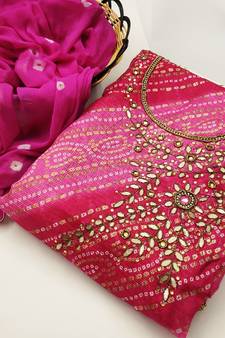 Multicolor hand embroidery cotton salwar
