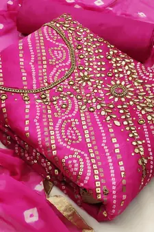 Multicolor hand embroidery cotton salwar
