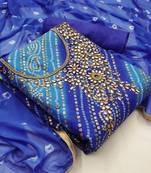 Multicolor hand embroidery cotton salwar