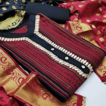 Magenta hand woven cotton salwar 2