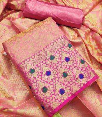 Pink jacquard salwar 1