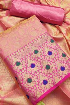 Pink jacquard  salwar