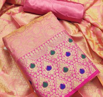 Pink jacquard salwar 2