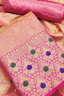 Pink jacquard salwar