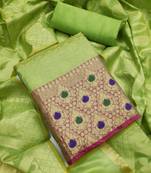 Green jacquard salwar
