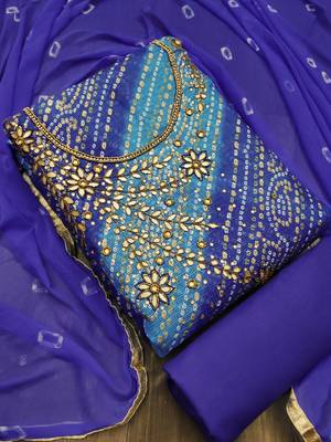 Multicolor hand embroidery cotton poly salwar 1