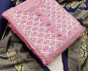 Pink hand embroidery cotton salwar 2