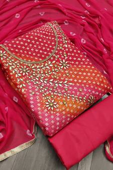 Multicolor hand embroidery cotton salwar