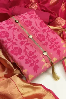 Light-pink jacquard banarasi salwar