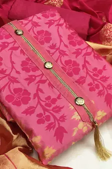 Light-pink jacquard banarasi salwar
