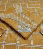 Beige hand embroidery chanderi salwar