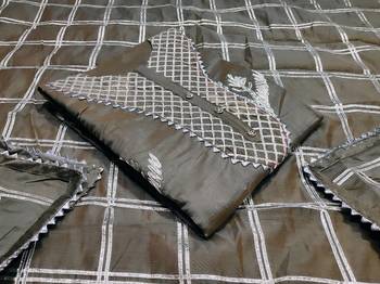 Grey hand embroidery chanderi salwar 1