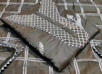 Grey hand embroidery chanderi salwar 2