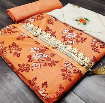 Peach embroidered chanderi salwar 2