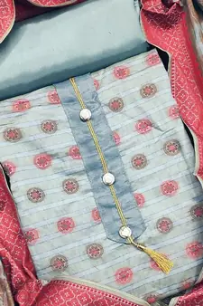 Light-blue jacquard salwar