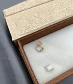 White diamond nose-ring