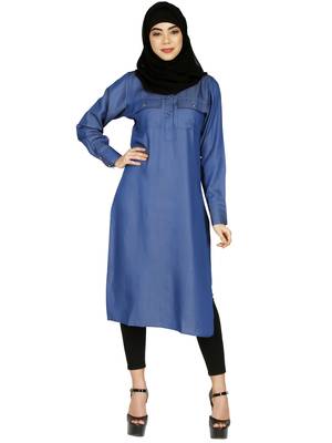 Full sleeves denim kurti  1