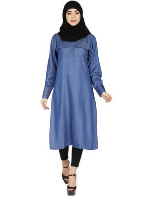 Full sleeves denim kurti  2