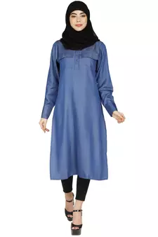 Full sleeves denim kurti 