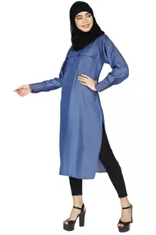 Full sleeves denim kurti 