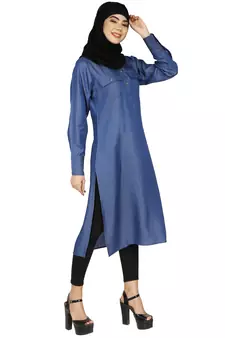 Full sleeves denim kurti 