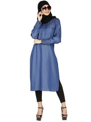 Full sleeves denim kurti  5