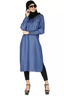 Full sleeves denim kurti 